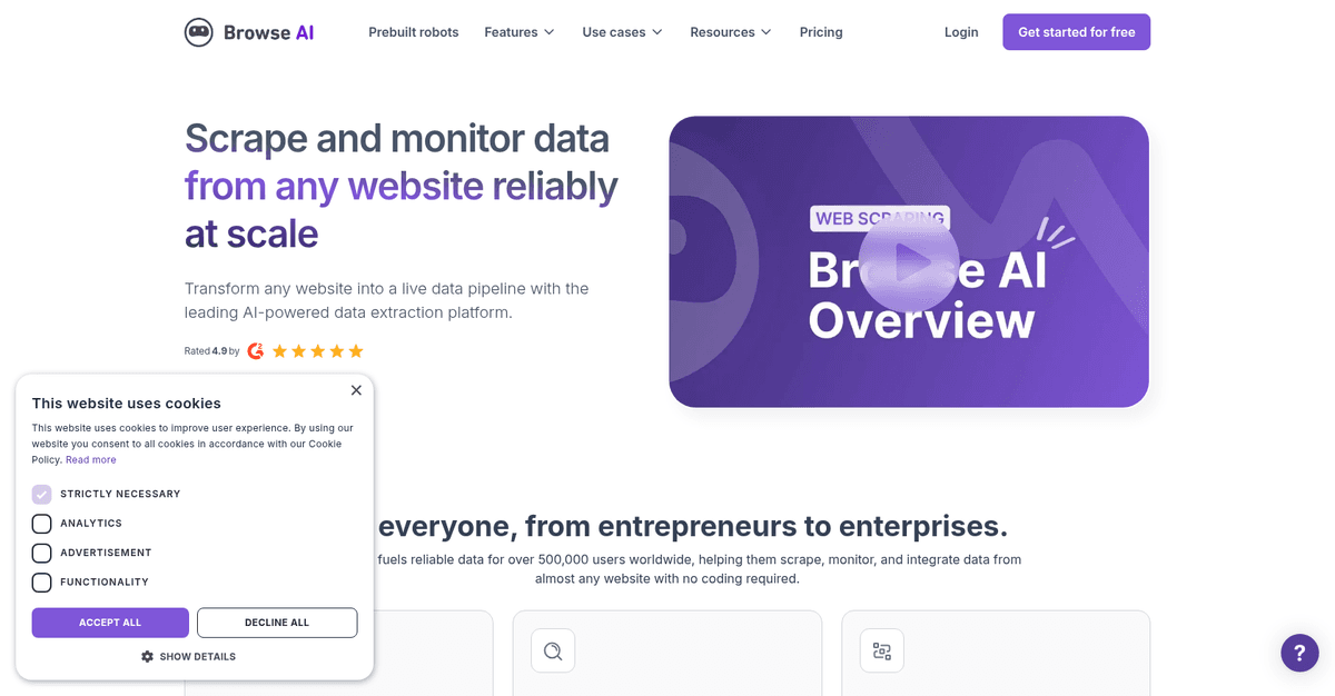 Browse AI screenshot