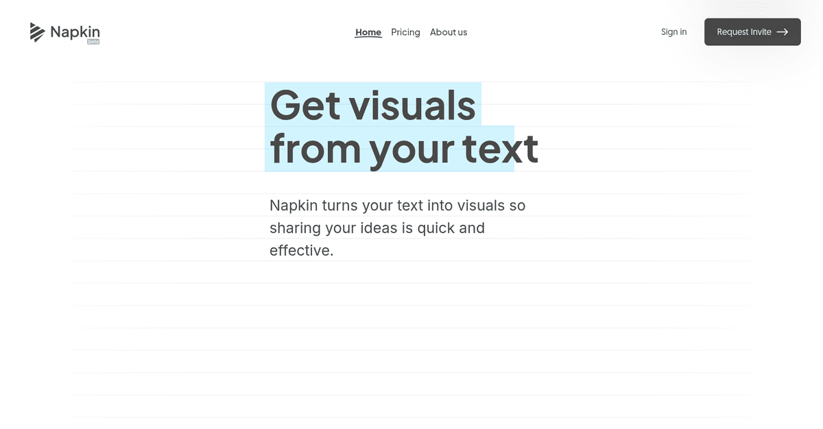 Napkin screenshot