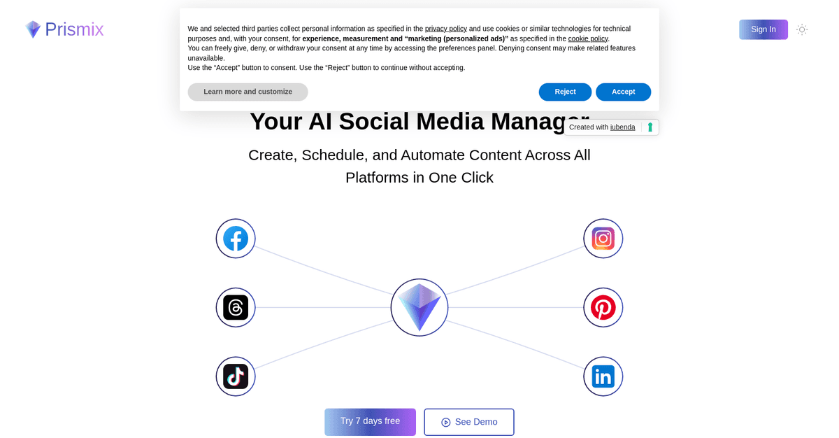 Prismix screenshot