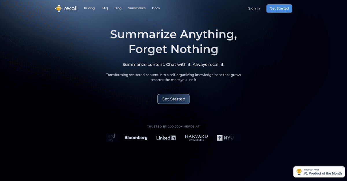 Recall screenshot