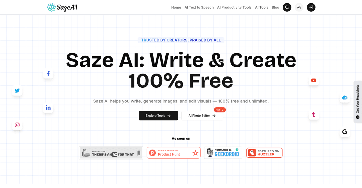 Saze AI screenshot