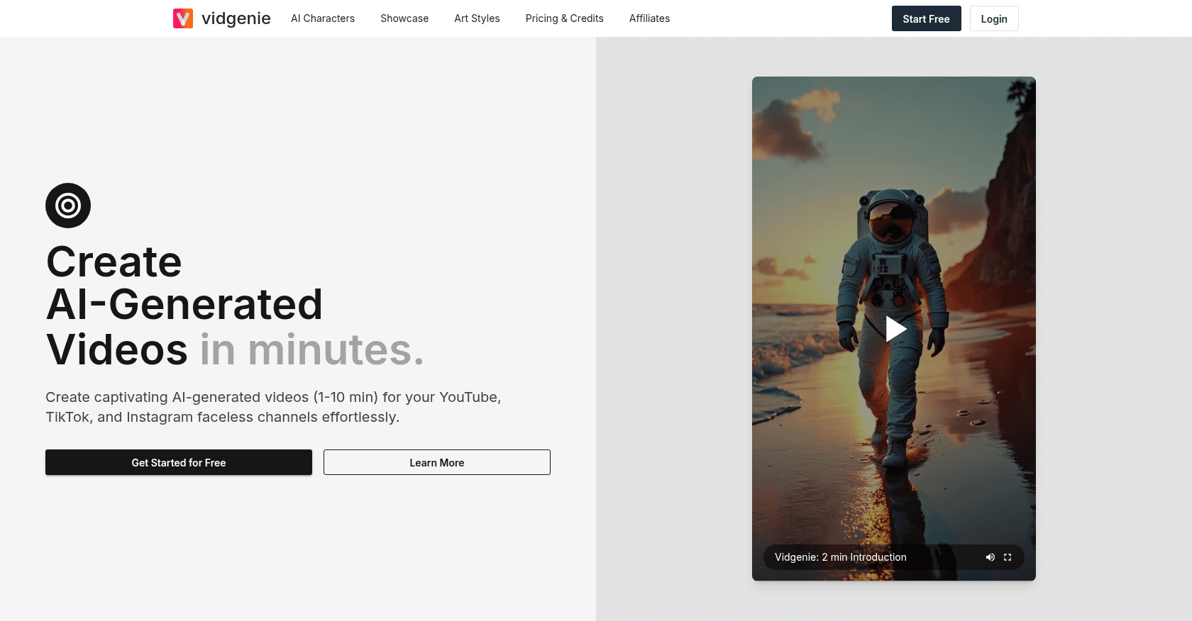 Vidgenie AI Screenshot
